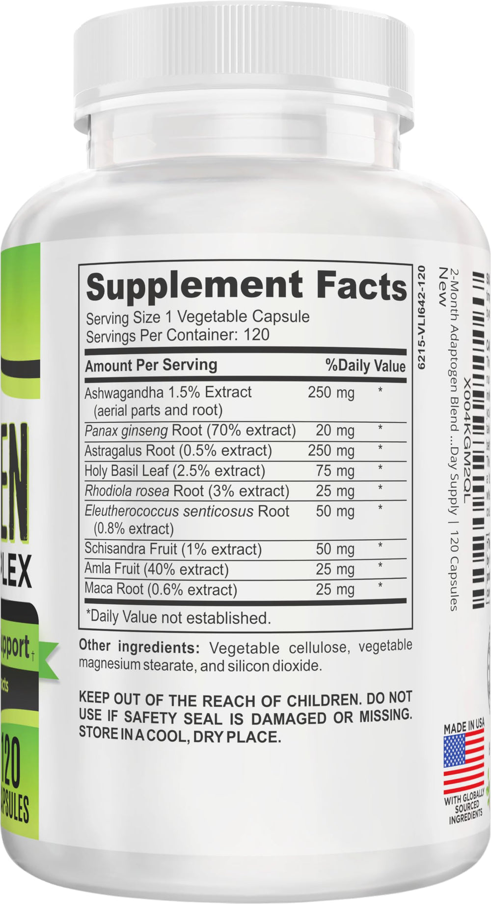 Elevate Recovery ashwagandha capsules close-up highlighting adaptogenic blend