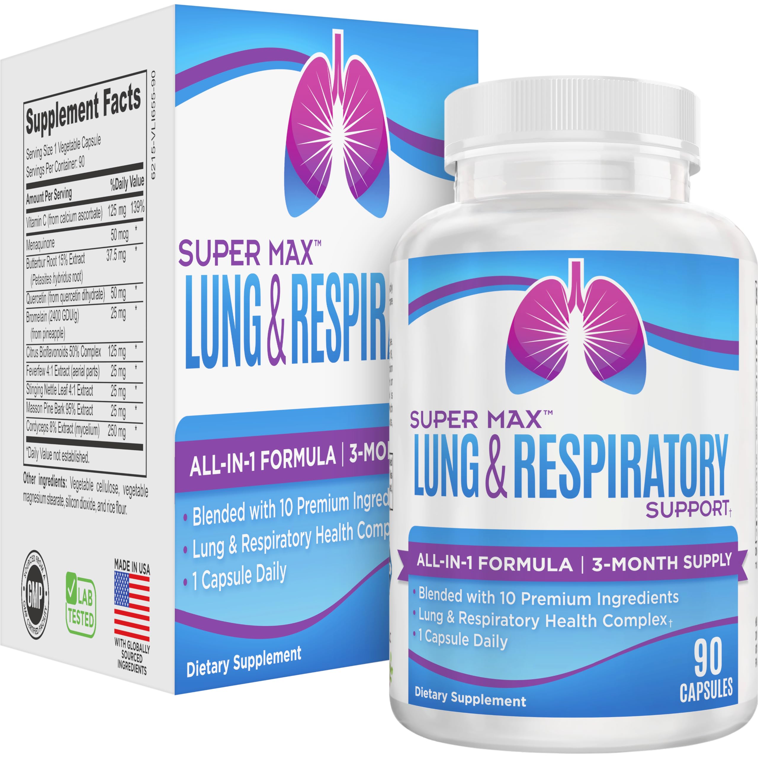 Elevate Recovery Lung and Respiratory bottle front view for daily support