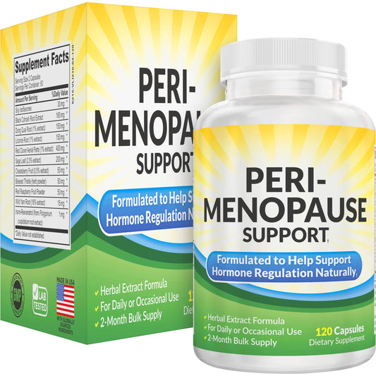 Elevate Recovery Perimenopause Support bottle front with capsules for hormonal balance.