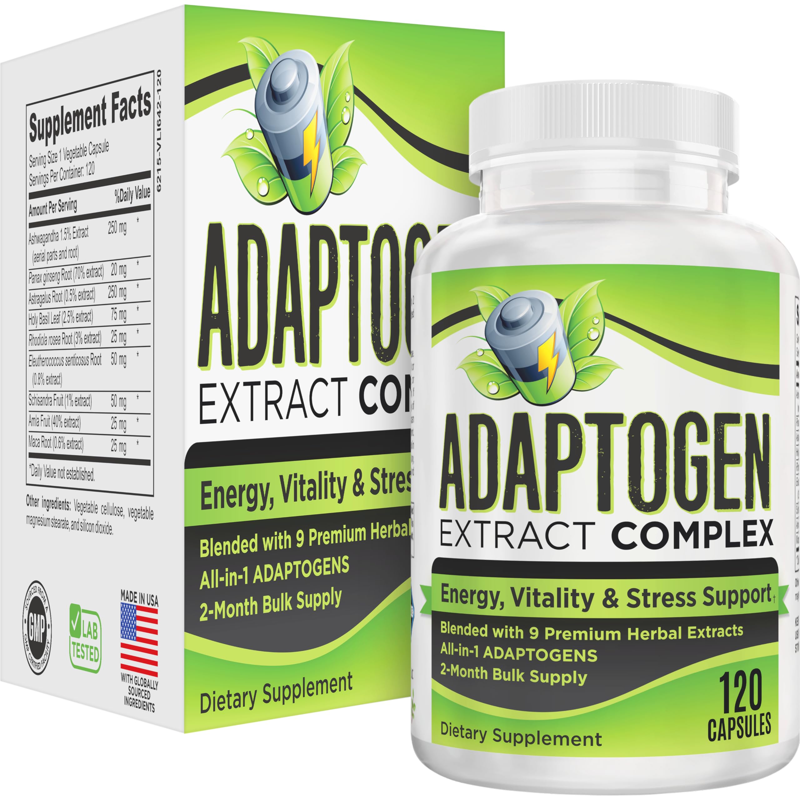 Elevate Recovery two-month bulk bottle front for daily energy support