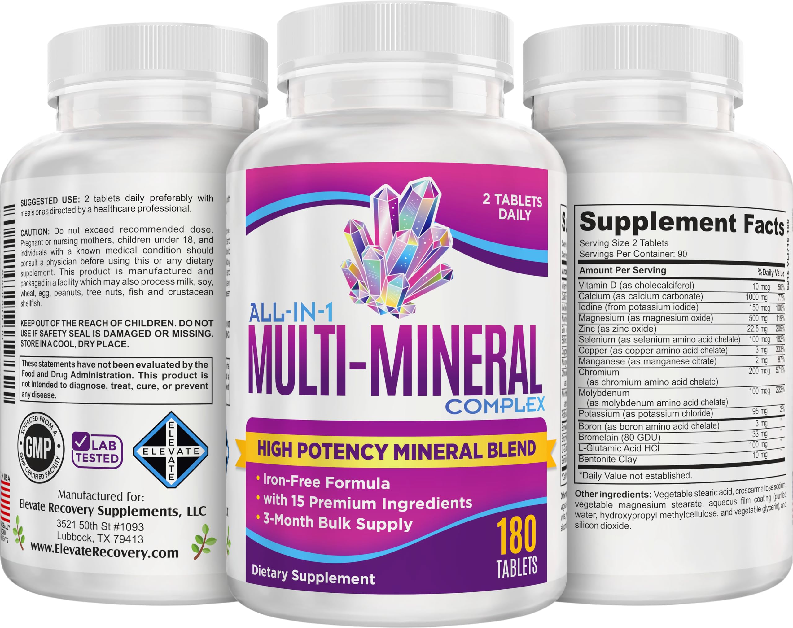 Elevate Recovery vitamin D and minerals blend – supports daily wellness.