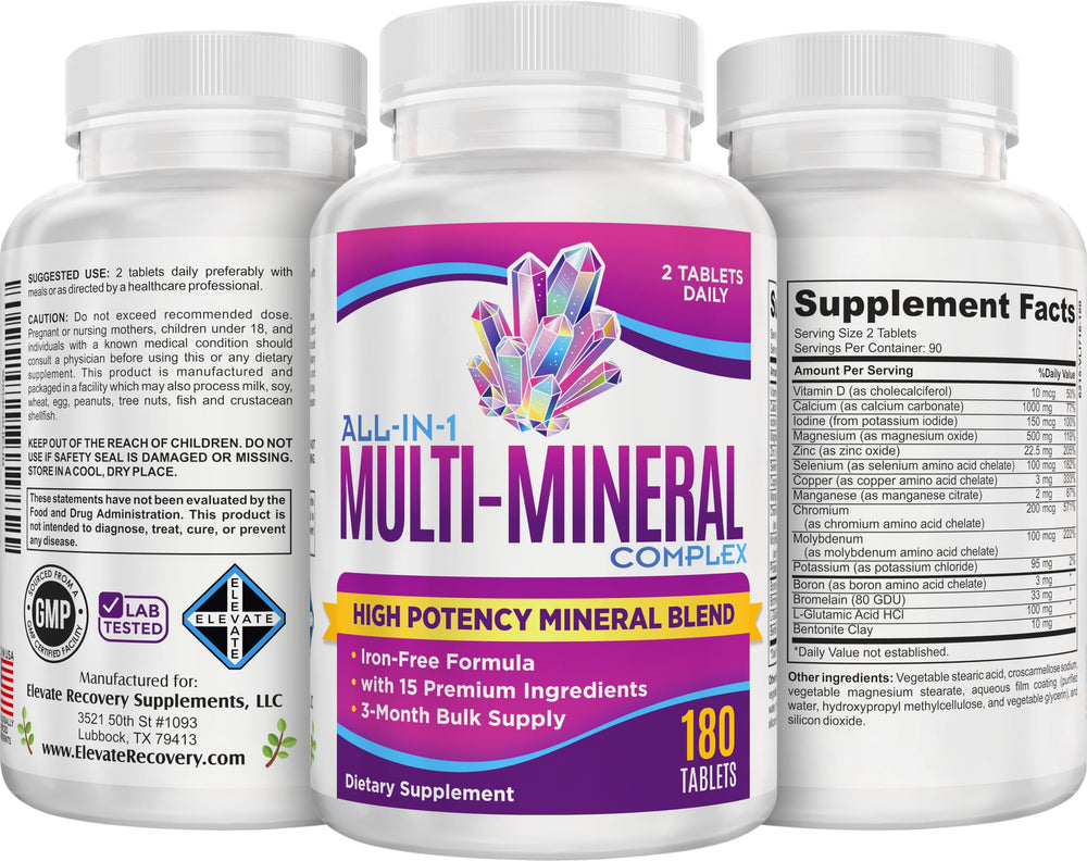 Elevate Recovery vitamin D and minerals blend – supports daily wellness.