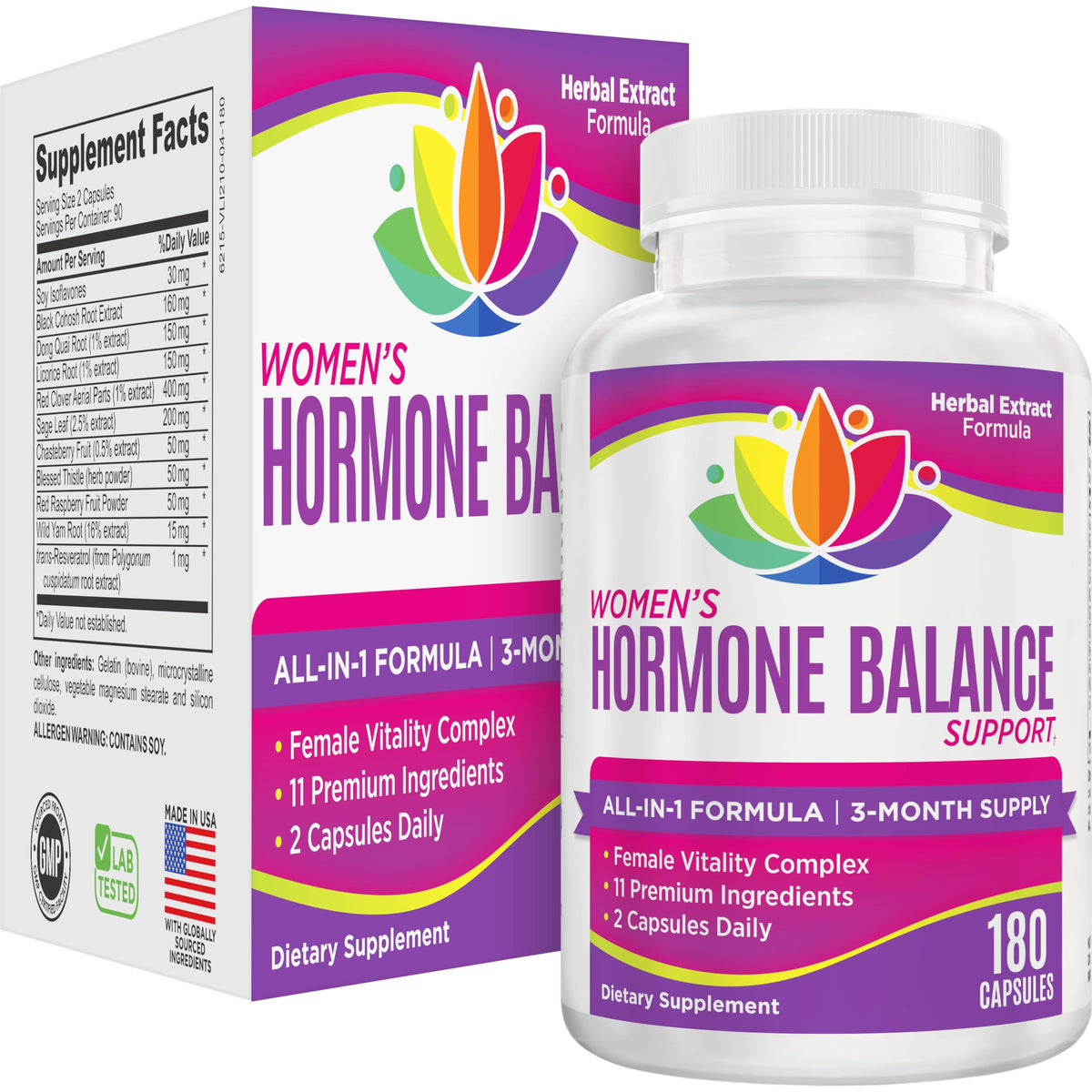 Elevate Recovery bottle with 180 capsules for daily wellness