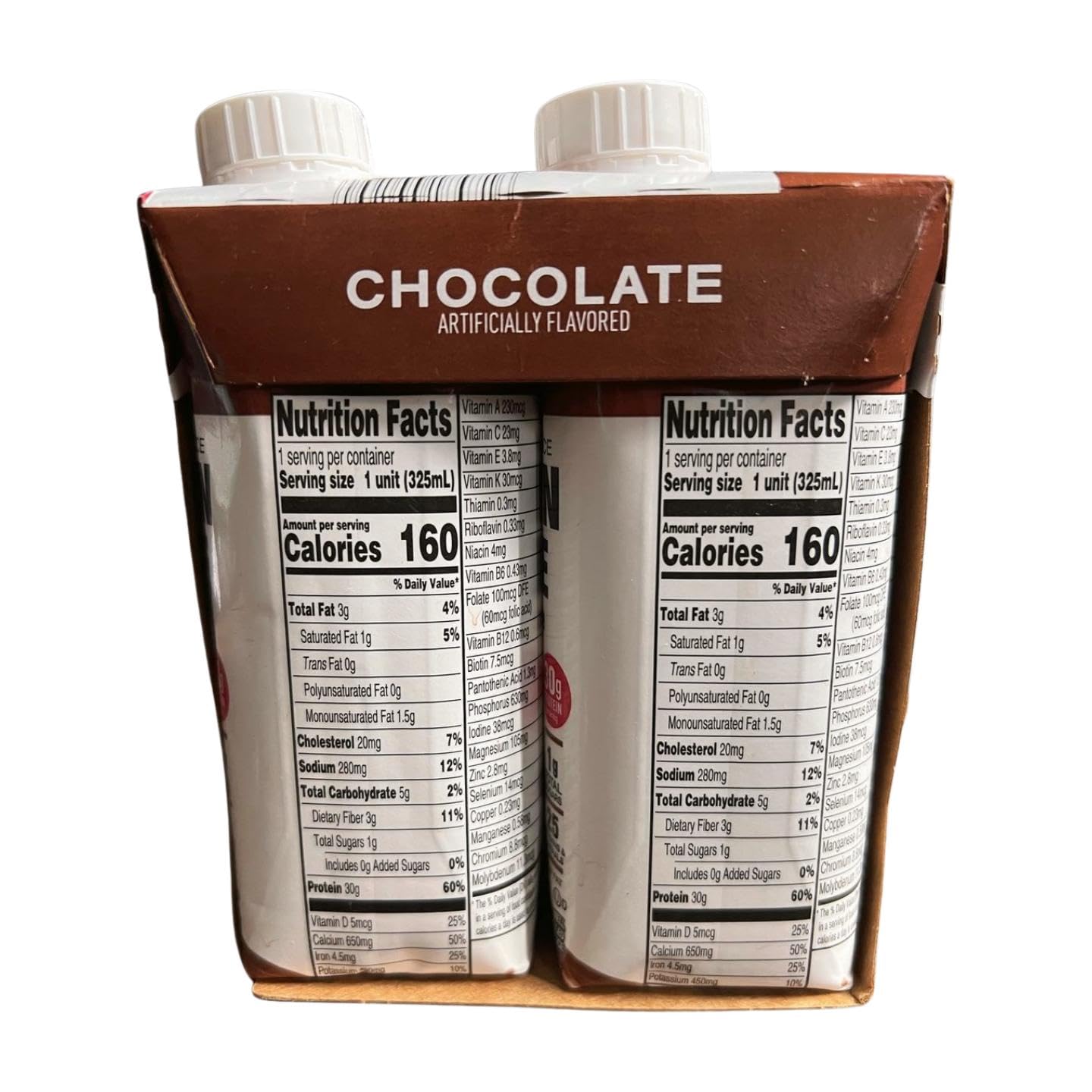 Elevation by Millville vanilla protein shake glass pour for quick nutrition.