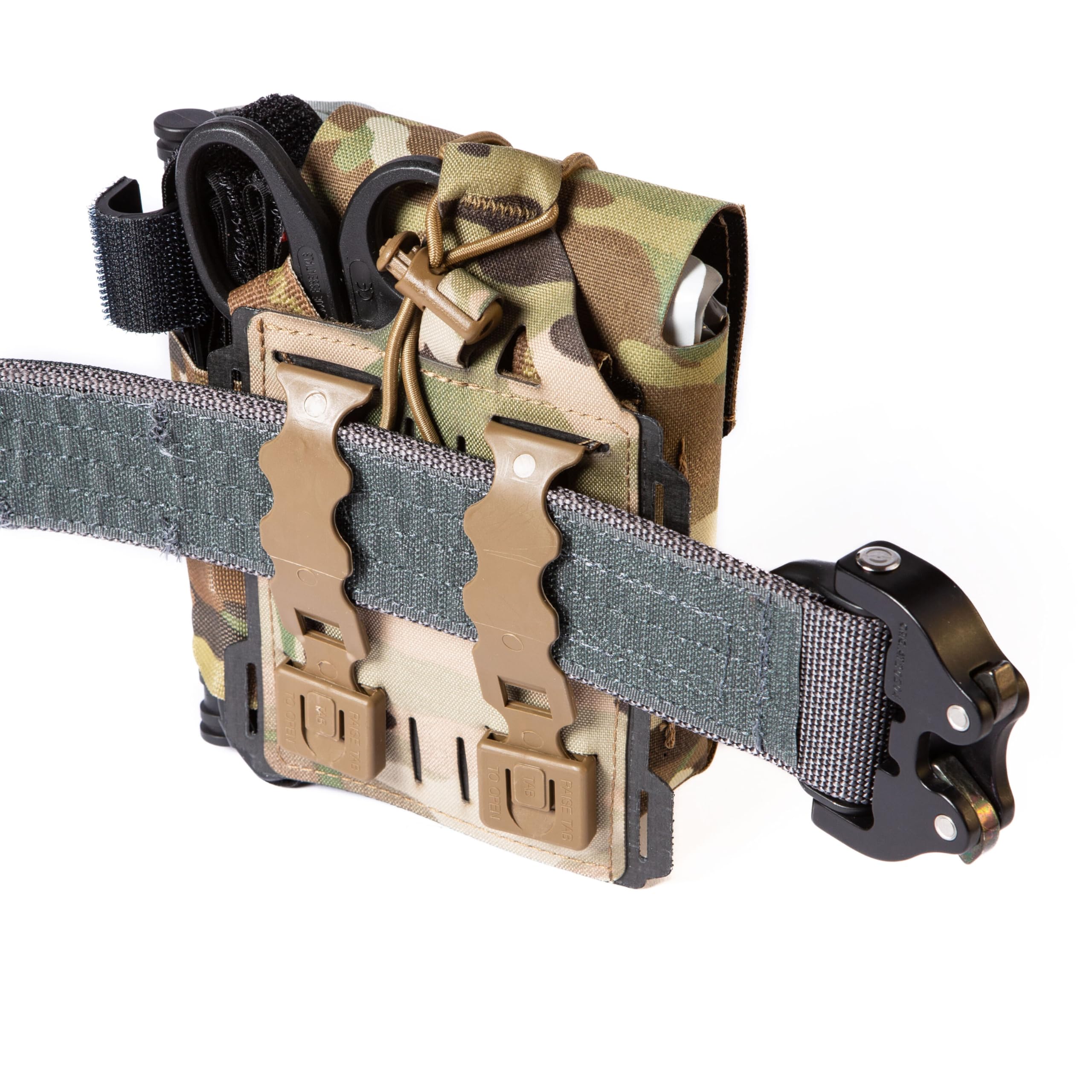Ride-height adjustable belt mounting on Eleven 10 Responder MINI IFAK
