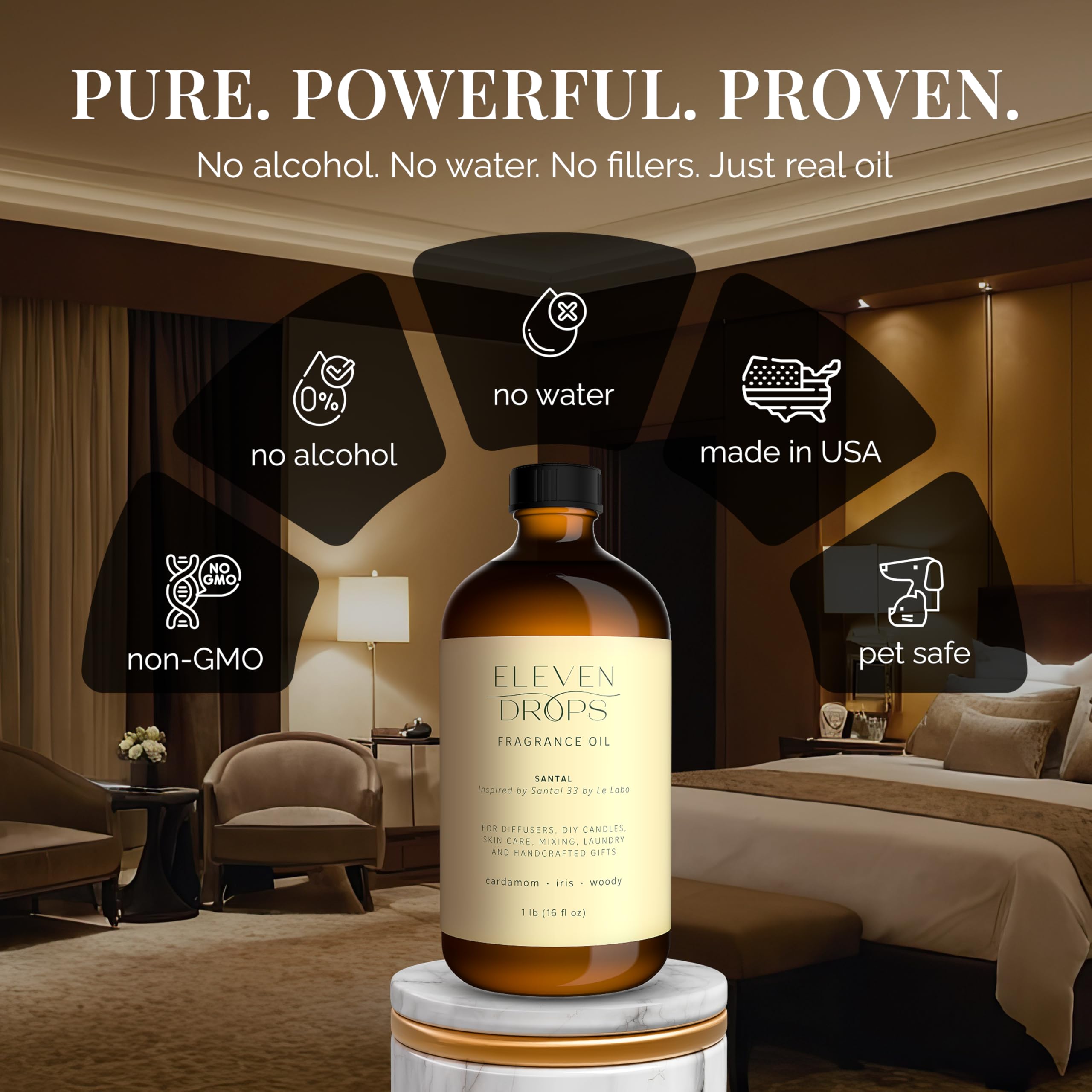 ELEVEN DROPS Bougie 540 candle-making shot, enhances handmade candles with rich scent.