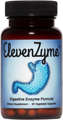 ElevenZyme bottle front view illustrating enzyme blend for digestion support.