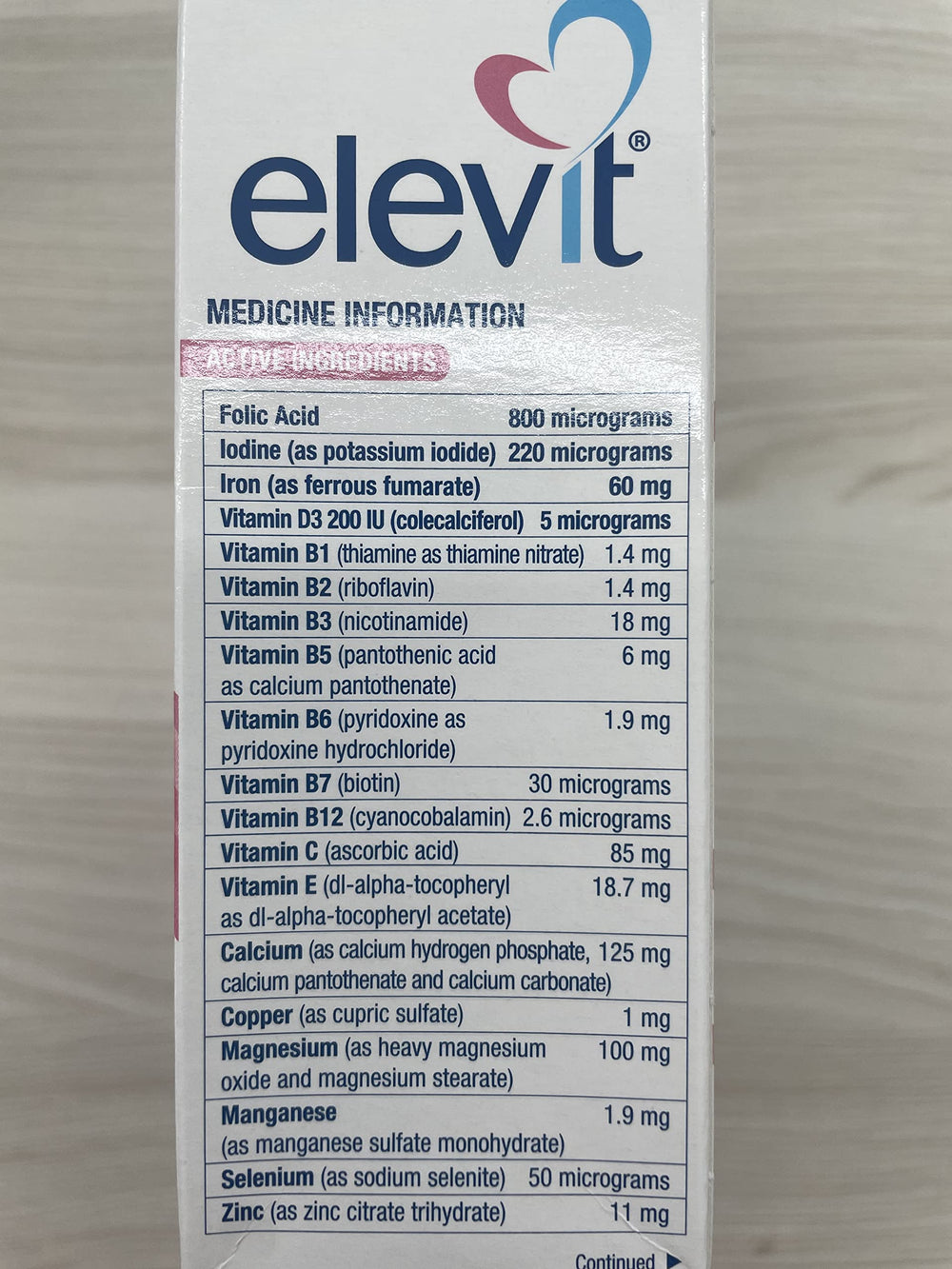 Elevit iodine-inclusive multivitamin for long-term daily pregnancy health support.