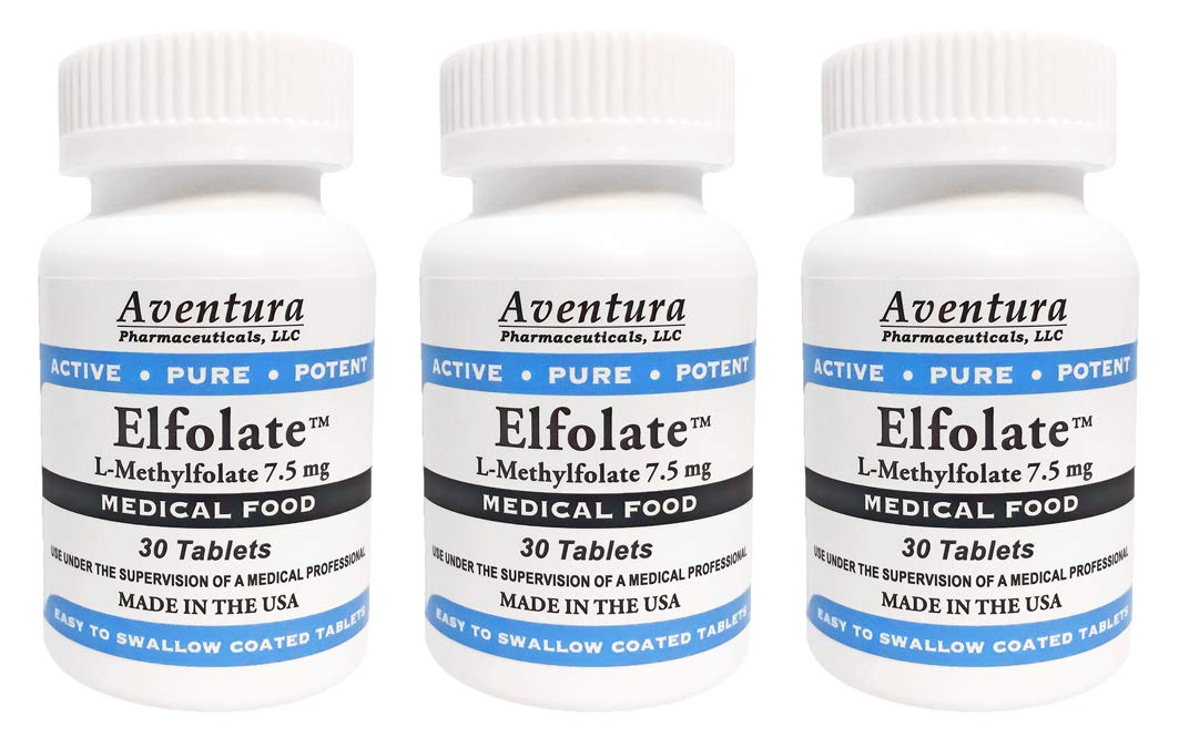 ELFOLATE 7.5mg bottle—premium L-methylfolate for daily wellness support.