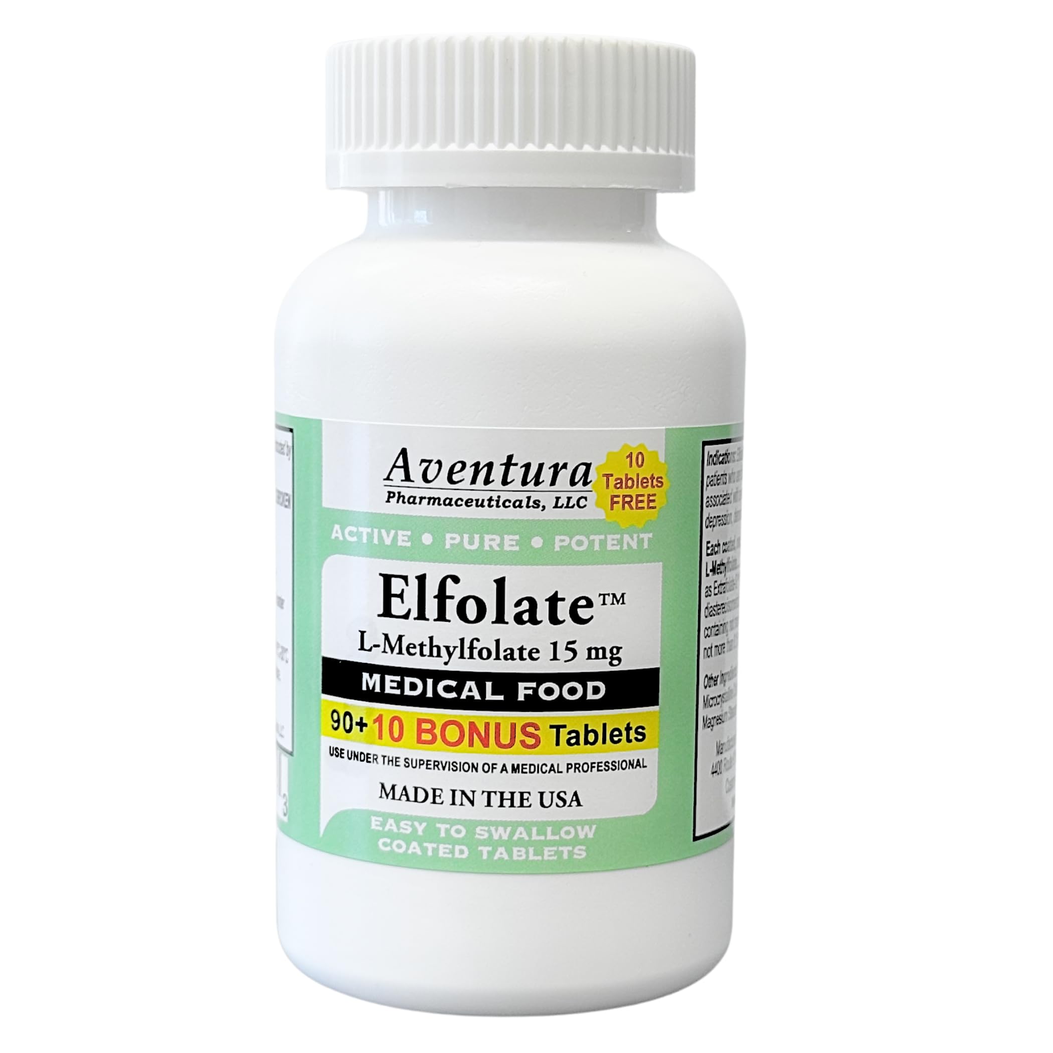 ELFOLATE bonus pack bottle front view for daily folate support