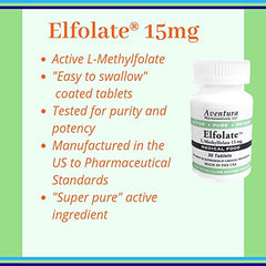 ELFOLATE bottle pour shows easy-to-swallow coated tablets for regular use