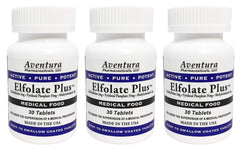 ELFOLATE Plus 3mg bottle front view for daily methylfolate support.