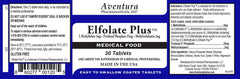 ELFOLATE Plus 3mg label close-up highlighting purity and potency.