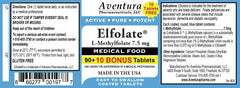 ELFOLATE tablets in packaging highlighting purity and potency