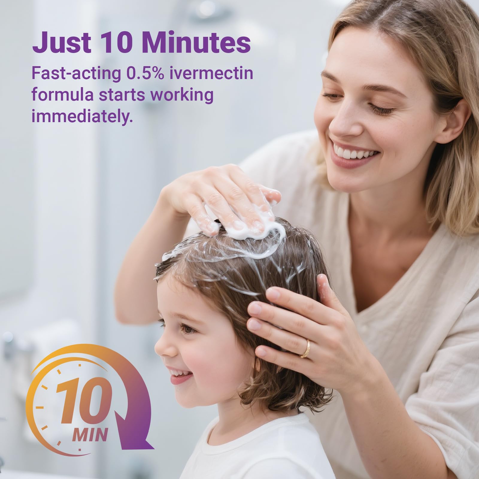 ELFSOUL quick-application shows 10-minute treatment results.
