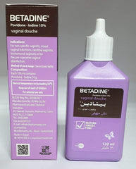 Elhawag BETADIN Vaginal Douche packaging box, compact home care product