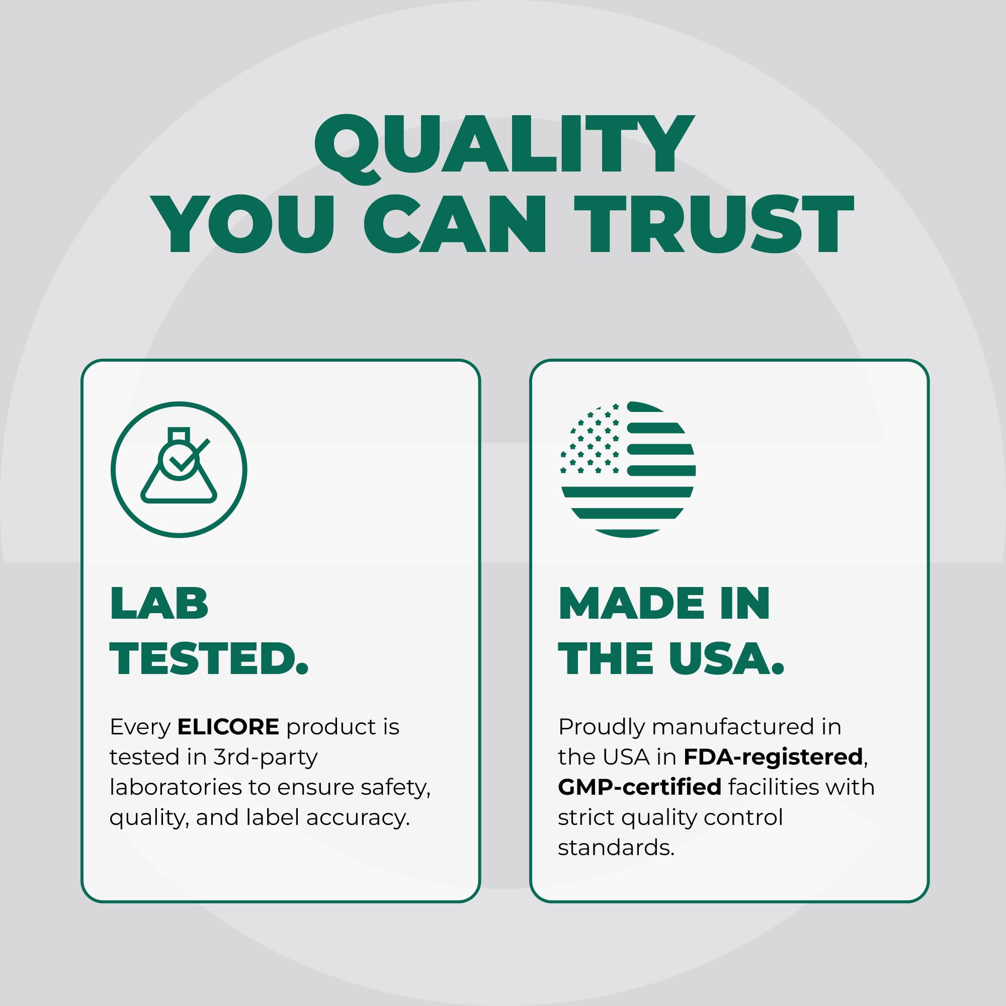 ELICORE manufacturing in a USA facility for quality assurance.