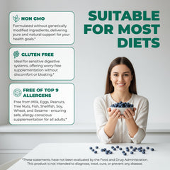 ELICORE Eye Vitamins bottle pour demonstrates convenient on-the-go supplementation.