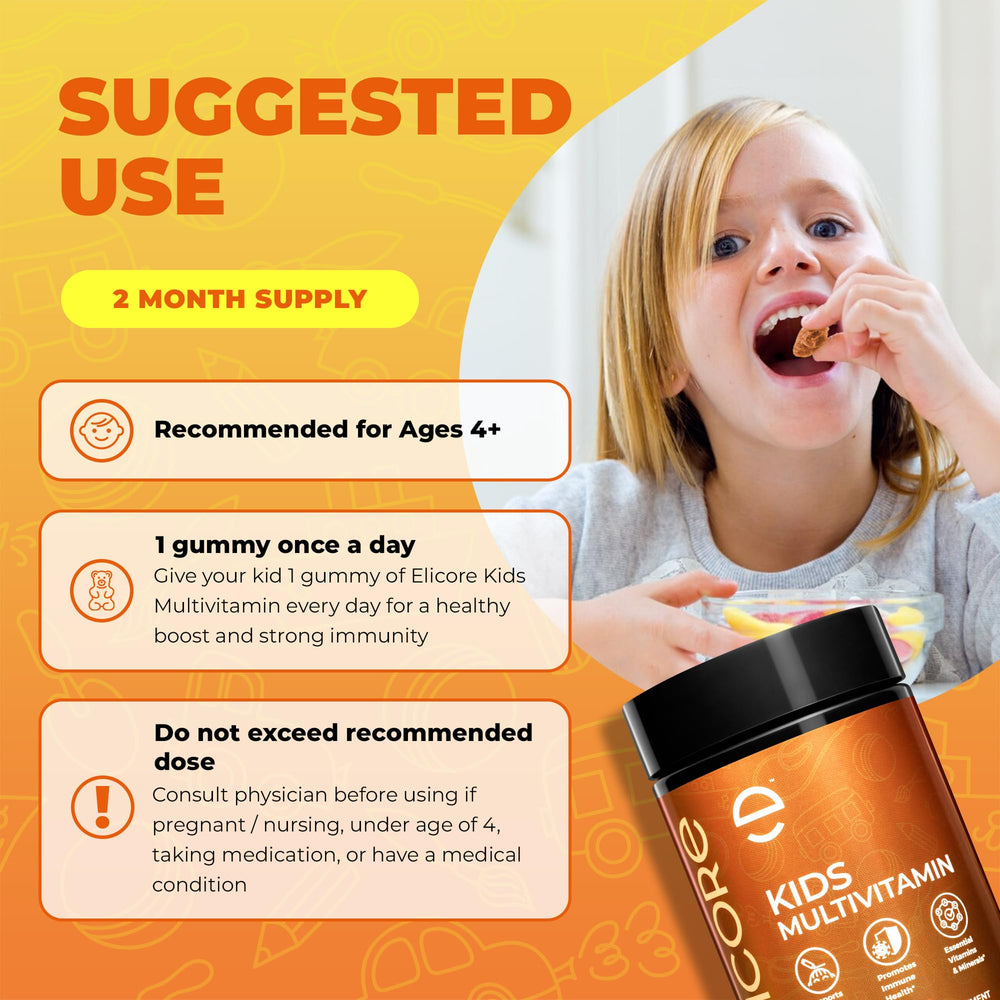 ELICORE gummies placed in school lunch bag, supporting focus during the school day