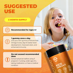 ELICORE Kids Omega 3 Gummies kid-friendly packaging for families.