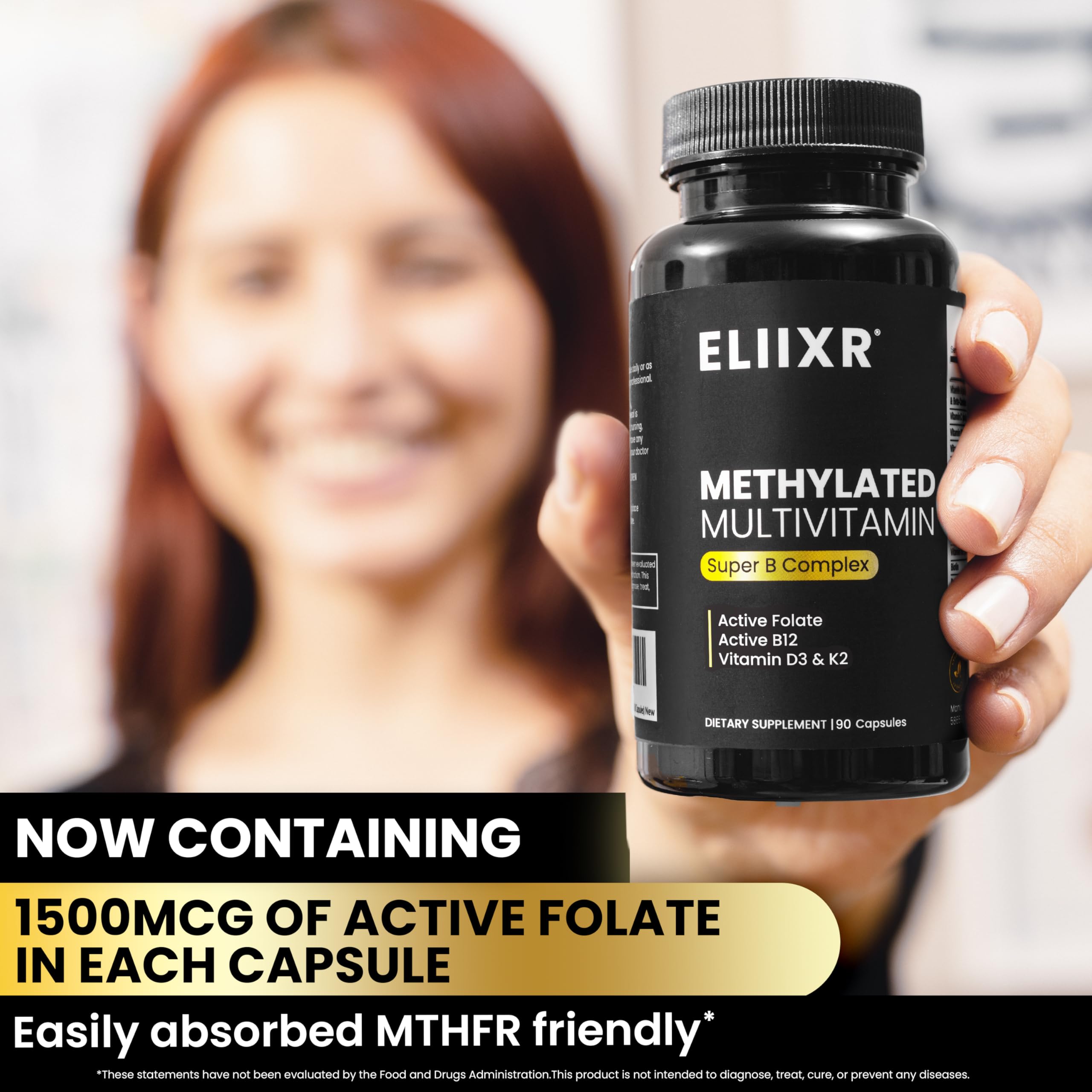 Eliixr one-capsule daily dose supports convenient daily nutrient intake.