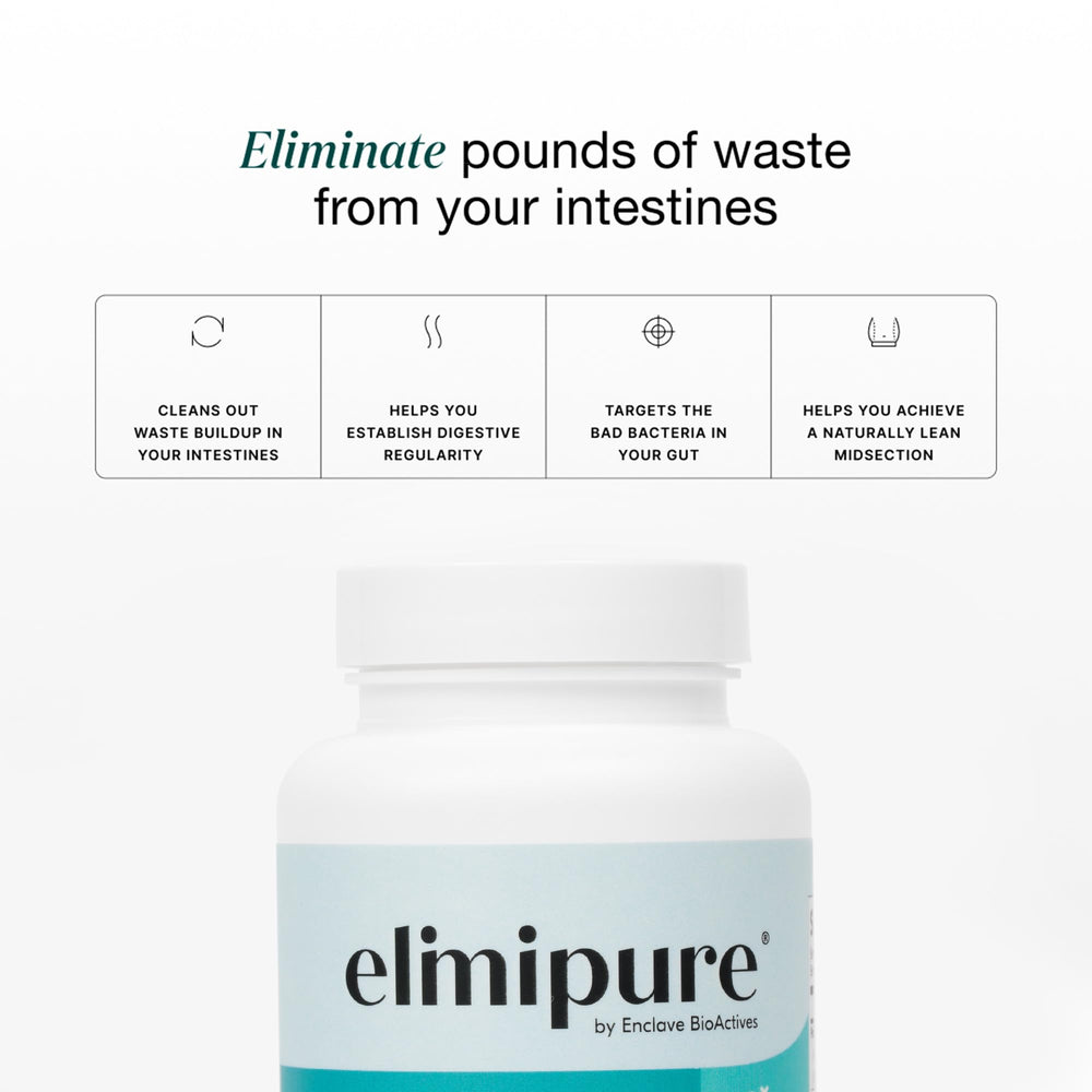 Close-up of Elimipure Gut Cleanse capsules for easy daily use
