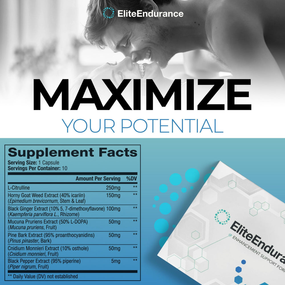 EliteEndurance Black Ginger capsules providing steady energy