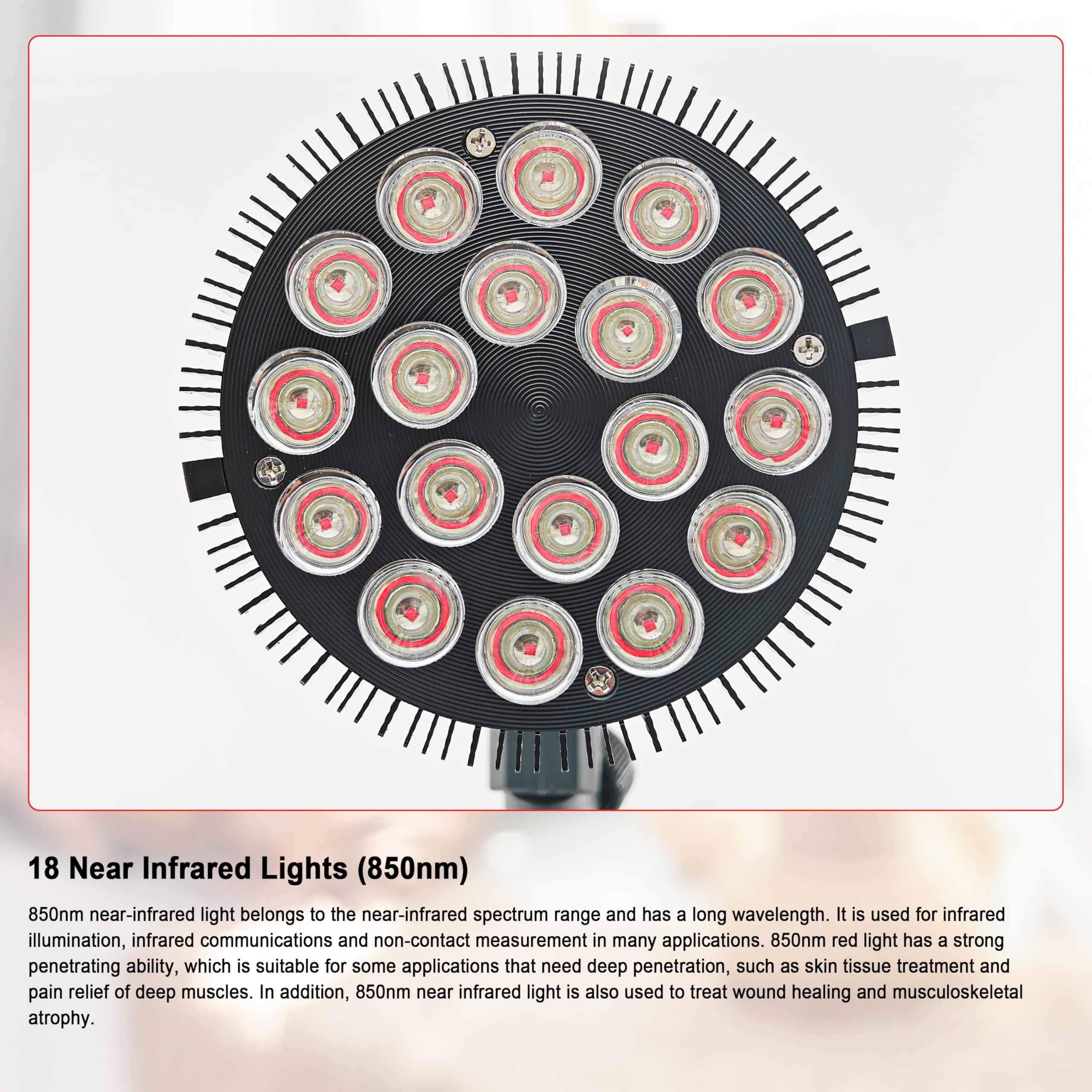 Elitzia infrared lamp 4.76-inch diameter for easy placement