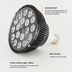 Elitzia infrared lamp connected to E26/E27 socket