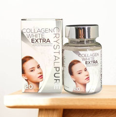 Elizkof Collagen White Extra capsules closeup showing texture