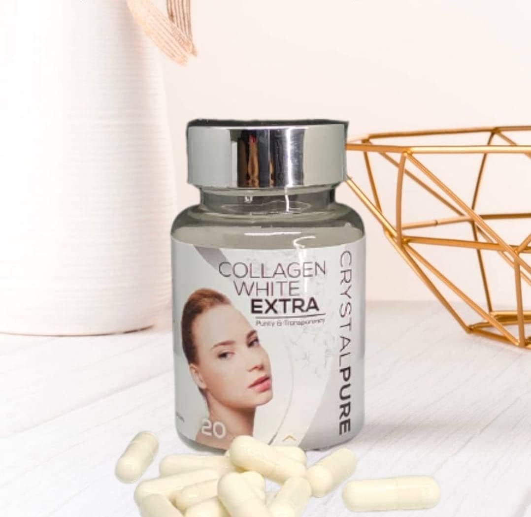 Elizkof Collagen White Extra bottle with capsules for radiant skin support