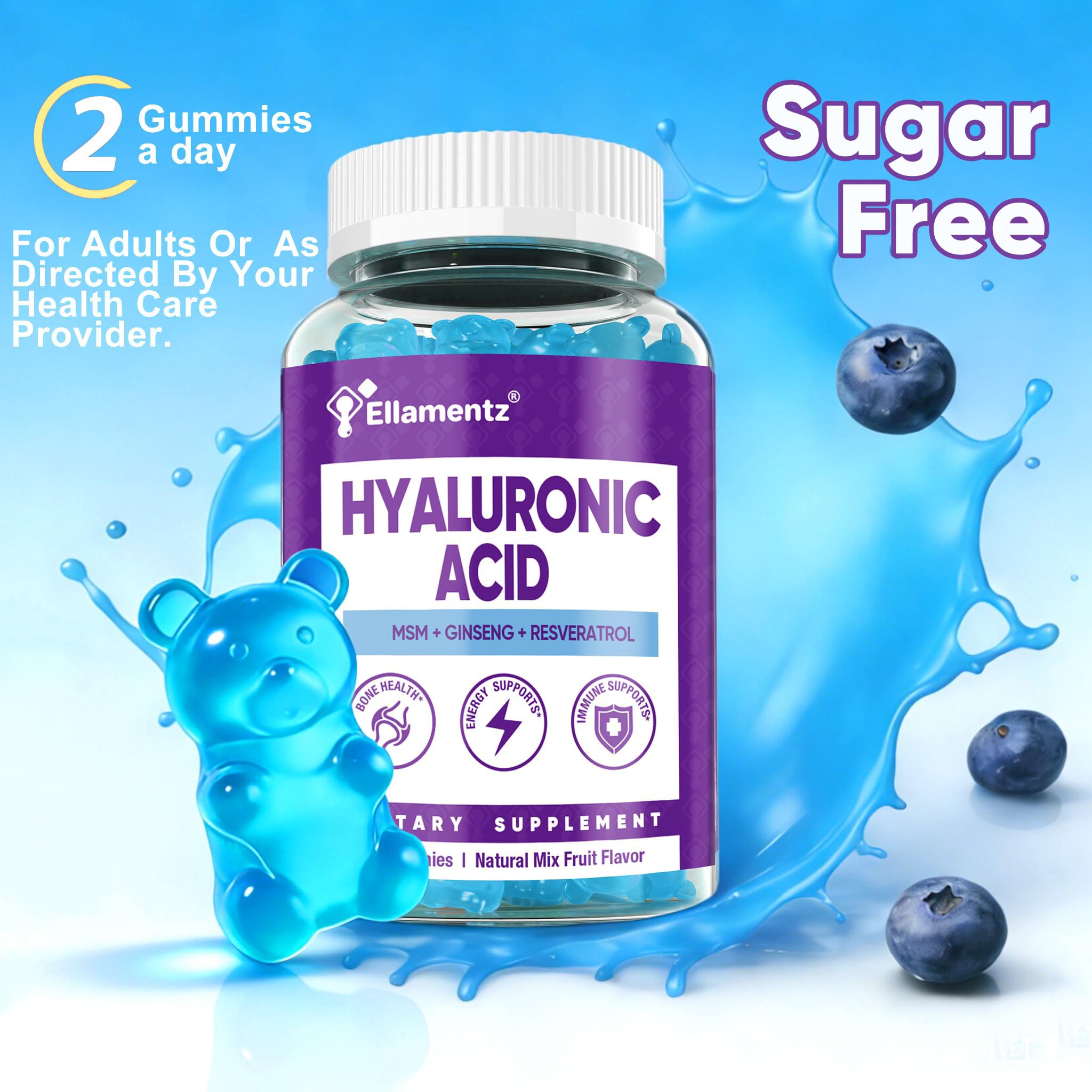 ELLAMENTZ packaging front visual communicates all-in-one wellness for busy lifestyles