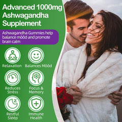 ELLAMENTZ Ashwagandha gummies ingredients photo highlights roots and herbal blend.
