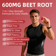 ELLAMENTZ Beet Root Gummies in hand demonstrate portable wellness on the go.