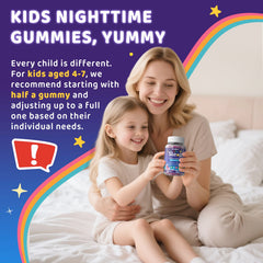 ELLAMENTZ Kids Sleep Gummies packaging outside notes non-GMO and gluten-free