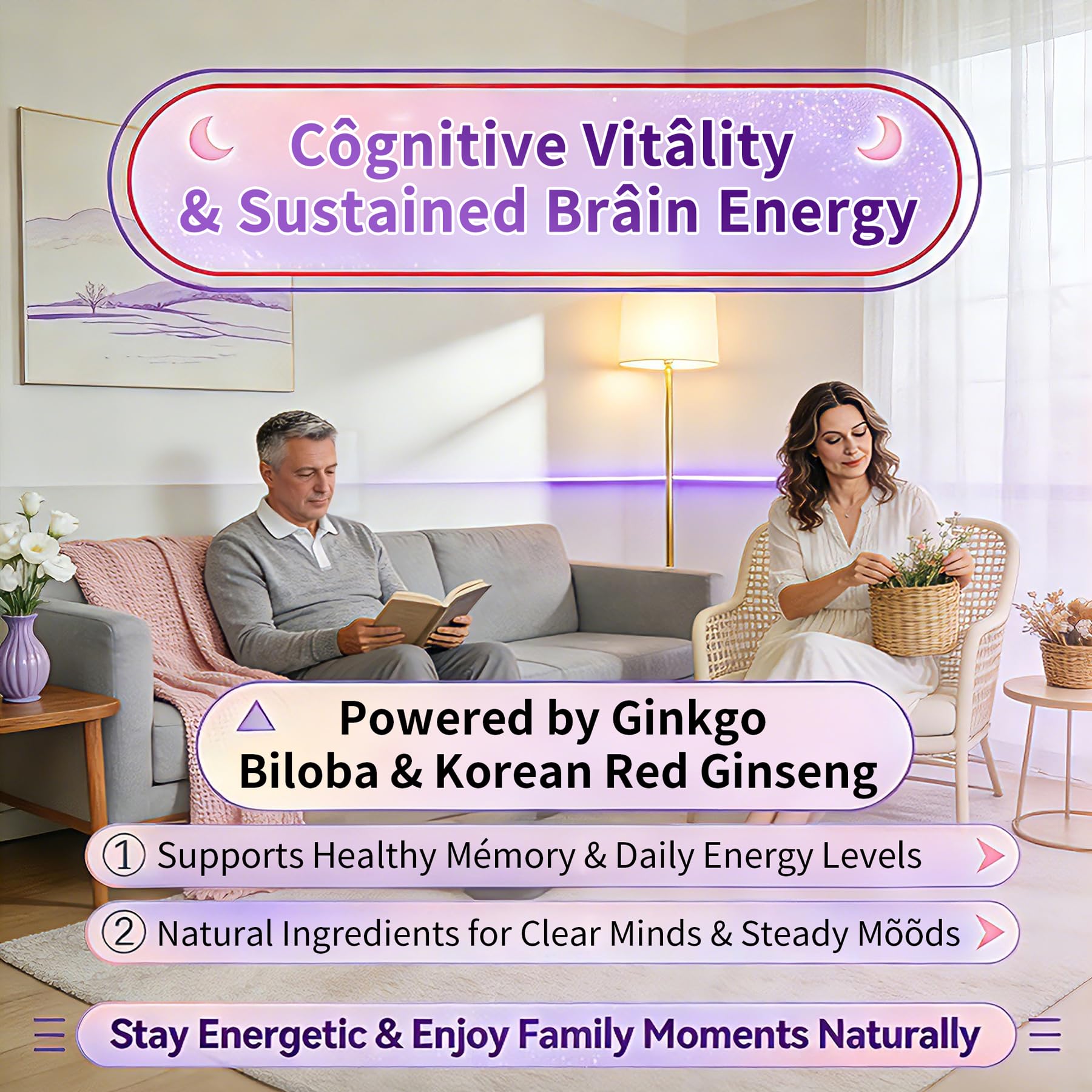 ELLAMENTZ Vegan L-Theanine Gummies serving idea with water for quick focus uplift.
