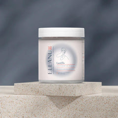 ELLANU LunElla capsules close-up highlighting non-habit forming sleep support for women 40+.