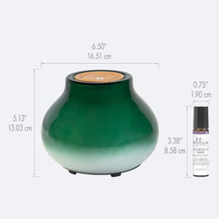 Travel-ready kit features compact roll-on for daily aroma.