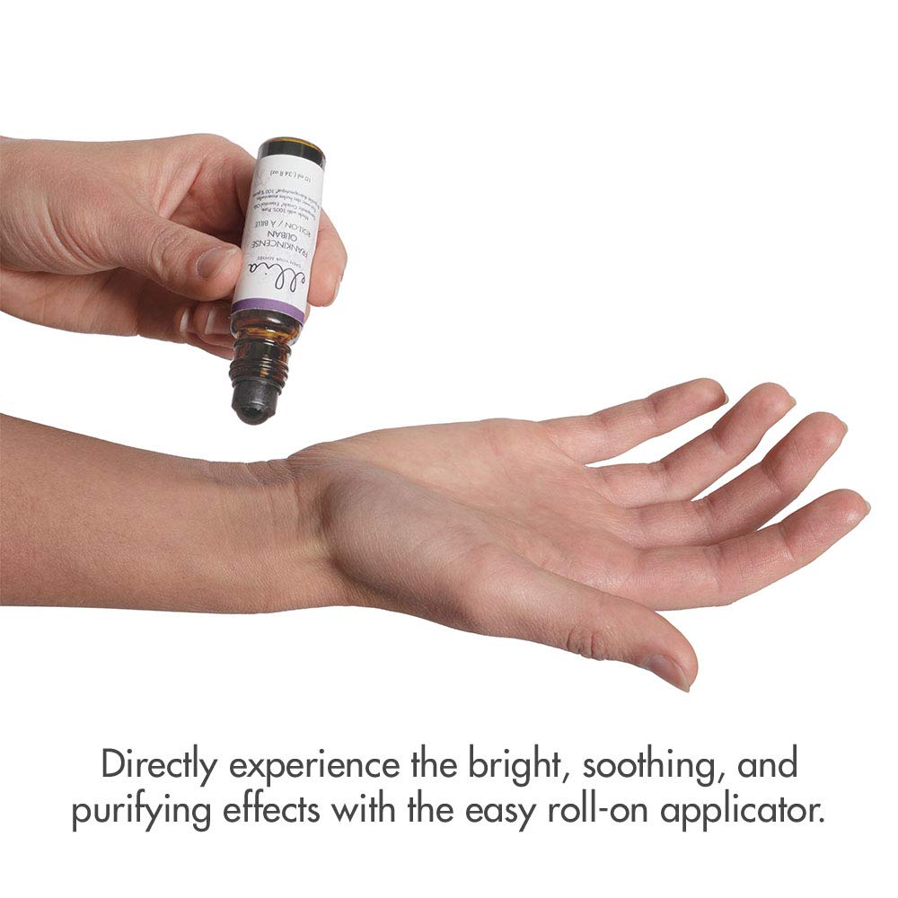 Spa-inspired setup with roll-on for quick calming ritual.