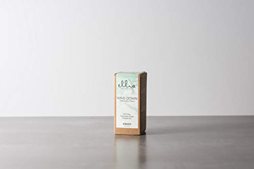 Ellia Wind Down bottle with sage and cardamom creates a soothing, balanced aroma.