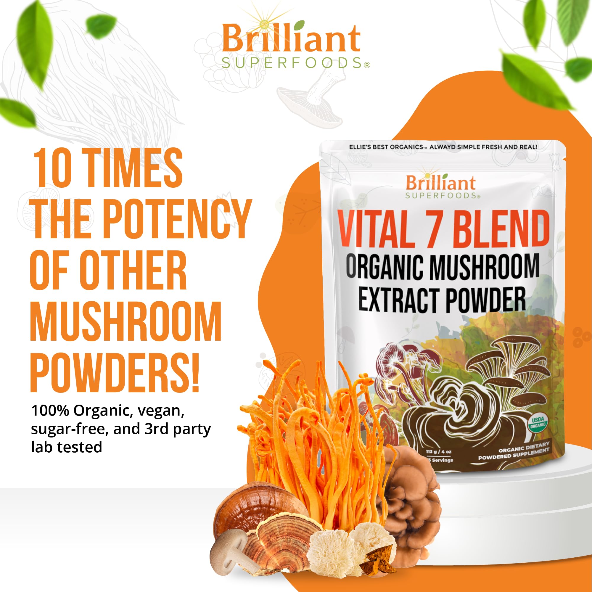 Ellie's Best fresh-seal packaging emphasizes organic potency and purity.