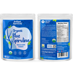 Scoop of Ellie's Best spirulina powder for precise portions in shakes