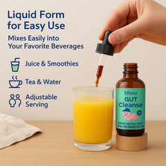 ELLORA Gut Cleanse Liquid Drops licorice root compatibility praised for soothing notes