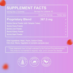 Elloura heart gummies showcase rich flavor and nutrient profile.