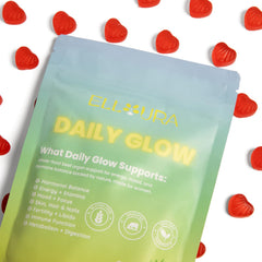 Elloura whole-food ingredients badge highlights clean formula and non-GMO profile.