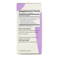 Ellura bottle front label highlights 36 mg soluble PACs for urinary tract health.