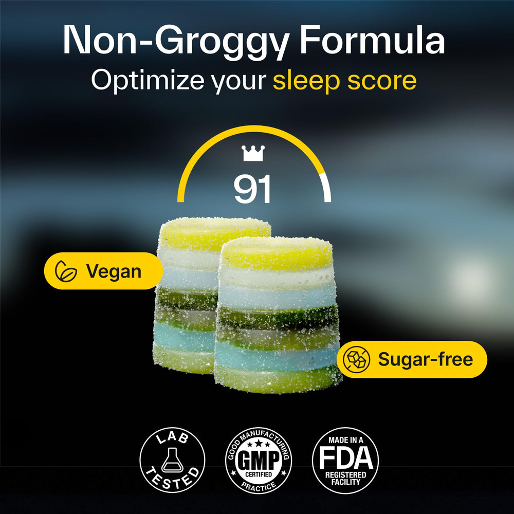 Elo Health sleep gummies bottle showing mixed berry flavor for a convenient bedtime ritual.