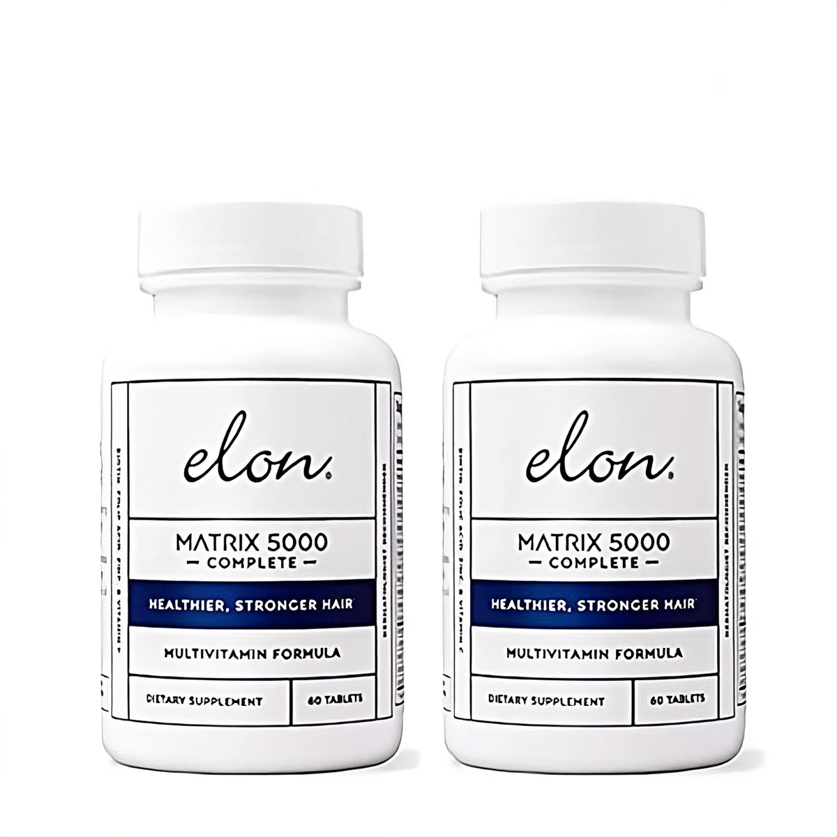 Elon Matrix 5000 bottle front for daily hair, skin, and nails support.
