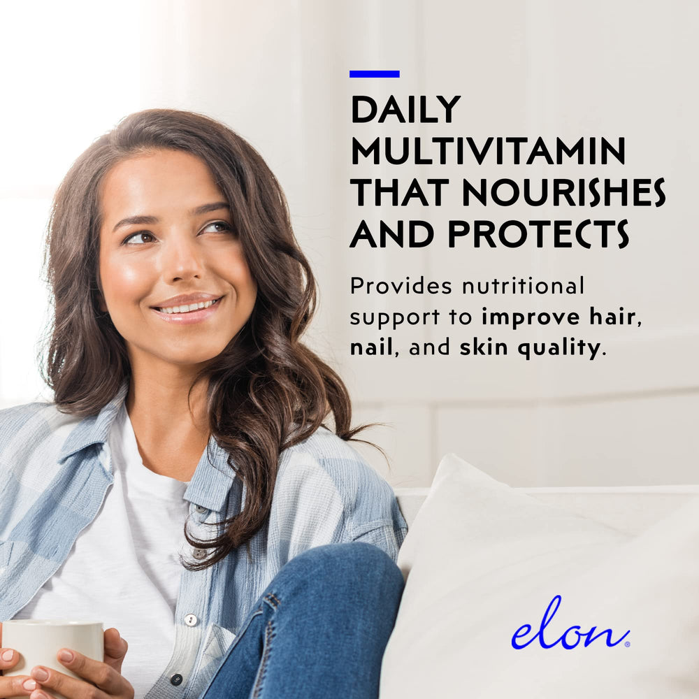 Elon Matrix 5000 hair, nails and skin vitamins support a robust scalp and vibrant appearance.