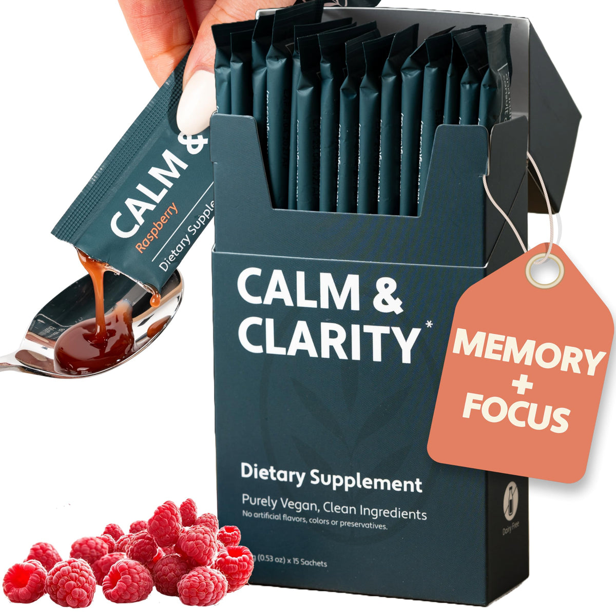 ELVD Calm & Clarity bottle for quick sublingual absorption and daily focus.